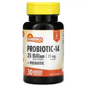Sundance Vitamins, Probiotic-14, 30 Vegetarian Capsules (35.5 mg per Capsule)