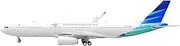 Pre-Built Model Aircraft 1:400 Scale Aircraft for Garuda Indonesia A330-300 PK-GPC 15CM Airplane Model for Aviation Collectors and Enthusiasts Miniature Airplane Model