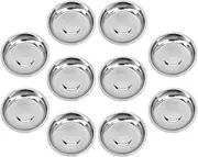 Operitacx Ingredient Bowls 10pcs Stainless Divided Food Dipping Bowl Dipping Sauce Dishes Small Dessert Bowls Soy Sauce Dipping Bowls Seasoning Dishes Dessert Plates Fruit Salad Soybean Gear