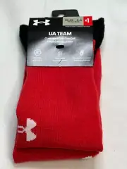 NEW Under Armour UA Team Cushioned Over-The-Calf Socks Youth 13.5K-4.5Y Red