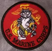 Embroidered Military Patch USMC Marine Corps Tomcat NEW