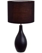 Lalia Home Oval Bowling Pin Base Ceramic Table Lamp