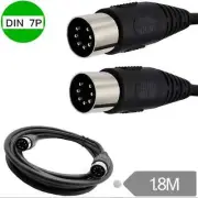 7 Pin Din Midi Cable. Foot Switch to Amp, Synth, Rocktron Fender Fractal Lead