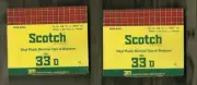 Scotch No. 33 D Vinyl Plastic Electric Tape 2 Rolls Dispenser NOS vintage