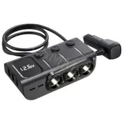 Car Cigarette Lighter Splitter Socket Fast Charging Power Adapter Outlet 120W (for: Smart)