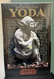 SEALED WISDOM OF YODA Original Published Star Wars Original Poster 24 x 36