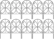 Garden Fence, Rustproof Metal Fence Border - Heavy-Duty Garden Accessories, Weather-Resistant Outdoor Decor for Pet Containment Temporary Barrier