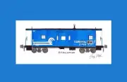 Conrail Bay Window Caboose #21165 11"x17" Matted Print Andy Fletcher signed