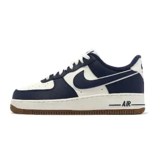 【NIKE 耐吉】休閒鞋 Air Force 1 07 LV8 藏藍 白 男鞋 AF1 焦糖底 經典(DQ7659-101)