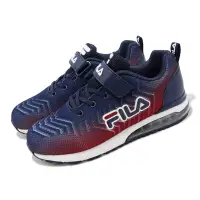 在飛比找Yahoo奇摩購物中心優惠-Fila 慢跑鞋 J402X 童鞋 中大童 深藍 紅 經典 