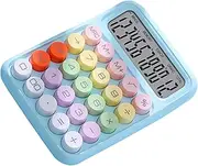 Mechanical Switch Calculator, Multifunctional Colored Electronic Calculator Spill Resistant Mechanical Keyboard for Students Purple, Desktop Calculator for Home Classroom (Sky Blue)