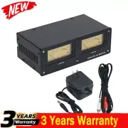 Black MIC-73 Voice Control Square Analog VU Meter Wire-free +LED Warm Backlight