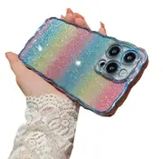 Soft TPU Case for iPhone 13 Pro, Glitter Sparkle Bling Cover - Blue