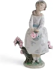 Lladro A Walk Through Blossoms Porcelain Sculpture