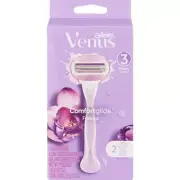 Gillette Venus Comfort Glide Razor - Freesia - 1 Razor + 2 Cartridges
