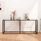 NNEVL Console Table Transparent 180x35x75.5cm Tempered Glass