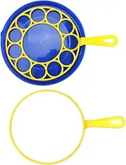 HAWILLOSCH 3Pcs Bubble Maker Set for Includes Hoops Safe Material Lightweight Outdoor Fun for Parties Playtime Activities