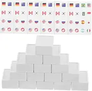 TOBBOMEY 65pcs National Flags Stickers for Mexican Train Dominoes Transparent Planner Stickers for School Parties and Travel Fun and Simplified Gameplay