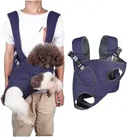LeoLeoii Pet Backpack Adjustable Dog Bag Cat Backpack Breathable Dog Backpack with Pocket and Hook Walking for Small and Medium Pets, M
