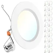 Sunco 20 Pack LED Recessed 6 Inch, High Brightness 1700 LM, Selectable CCT 27...