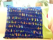 Handmade Set Of Standard Size Pillowcases: Snowmen with Lights