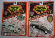 2 Vintage Road Champs Die Cast 1:43 Police Cars Carded Missouri & New Mexico