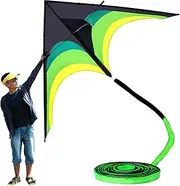 Flying Hoofer Delta Kite for Kids Ages 4-8 and 8-12 & Adults,Extremely Easy to Fly Kite,Best Kite for Beginners,9ft Huge Delta Kite Come with 98ft Tail