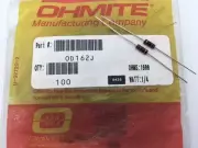 (50 pcs) OD162J Ohmite, 1/4 Watt 1.6K Ohm 5%, Carbon Composition Resistor(Axial)