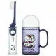 小禮堂 Hello Kitty 杯裝旅行牙刷組《深紫.箱子裡》折疊牙刷.盥洗用品
