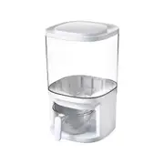 Rice Dispenser Container Grain Cereal Storage Box Transparent White 26x26x43cm