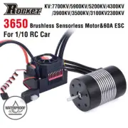 Rocket 3650 Waterproof Brushless Sensorless Motor 60A ESC for 1/10 Tamiya RC Car