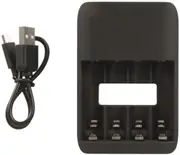 USB Powered 4 Channel Ni-MH AA AAA Battery Charger with LED indicator