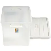 3x HeavyDuty Clip Lock Storage Box Container Plastic Tub Bin Organiser XXL Large