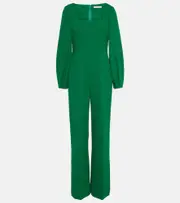 [Emilia Wickstead] Emilia Wickstead Pattie crêpe jumpsuit AU 16 green