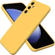 [XBS-Better] Compatible with Samsung Galaxy A55 5G, Slim Fit Fashion Silicone Shockproof Back Case Cover Phone Case for Samsung Galaxy A55 5G-Yellow