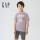 Gap 男童裝 純棉印花短袖T恤-淡紫色(689877)