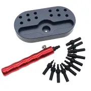 Watch Case Tube Crown Insert Remover Opener Holder Fittings Tool With 12 Nozzles