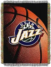 Officially Licensed NBA Utah Jazz Photo Real Woven Tapestry Throw Blanket, 48" x 60", Multi Color
