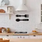 Metal Big Black Kitchen Sign Black Large Rustic Fork Pedant Kitchen