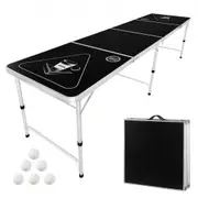 VEVOR 2.4 m Folding Beer Pong Tailgate Table Party Drinking Game Carrying Handle