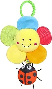 Cartoon Animal Carseat Toys | Soft Hangable Sensory Learning Stroller Toy - Comfortable Toddler Crib Rattle for Bouncer, Bassinet, Car Seats