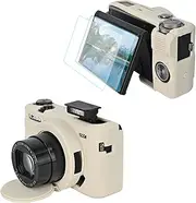 VOVMOEYA Camera Case For Canon Powershot G7 X Mark III With 2PCS Screen Protector，Full Pritection Soft G7X III Silicone Case Detachable Lens Cover Protective Cover For Canon G7XIII G7X3-Beige