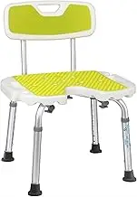 FFSPIIO Bathtub Shower Chair, Lightweight Bath Tub Bench Chair with Non-Slip Seat Assist Adjustable Elderly Compact Shower Stool Shower Chair