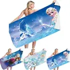 Elsa Anna Princess Cartoon Bath Towel Beach Swim Microfiber Towel 70*150cm Gifts