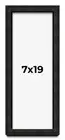 7x19 Shadow Box Black Rustic Barnwood Display Frame | 1.125 Inch Deep | 0.875 I