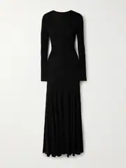 [Christopher Esber] Christopher Esber - Maico Embellished Open-back Stretch-jersey Gown - Black - UK 8 UK 8 Black