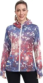 [Caihoyu] Essentials Hoodie Full Zip Fishing Shirts UPF 50+ Workout Sweatshirt Women Lightweight Jacket Women for Hiking