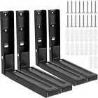 4 PCS 2 Pair Universal Microwave Shelf Bracket Wall Mount, Foldable Kitchen Oven