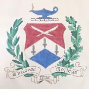National War College Hand Painted Needlepoint Canvas for Pillow or Picture