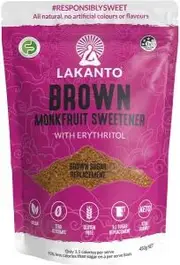 Lakanto Brown Monkfruit Sweetener Brown Sugar Replacement 450g